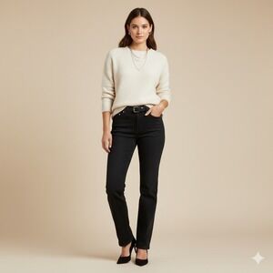 Jordache Womens Black Low Rise Petite Jeans Size 11 12‎ Petite Cotton Denim